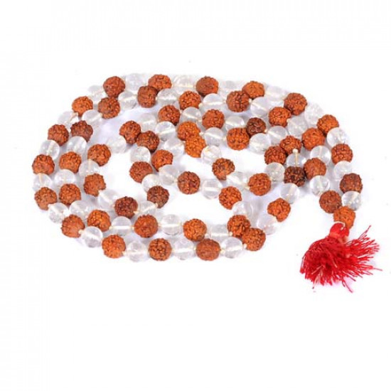 Rudraksha Crystal Mala