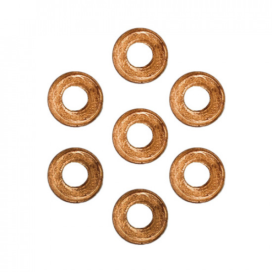Pure Copper Coin With Hole (Pack Of 7 Pcs)