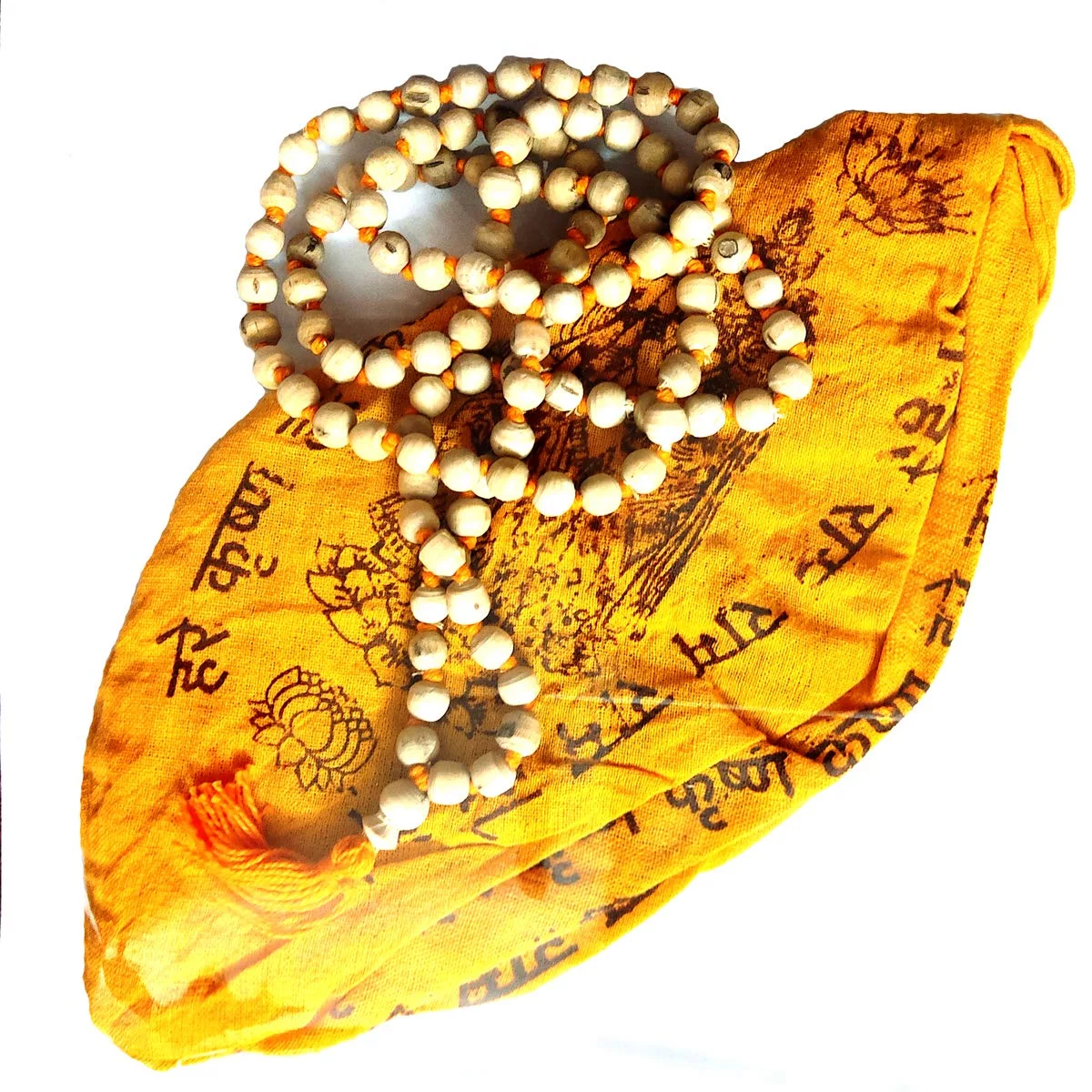 Natural Tulsi Beads mala 108+1 Beads Hare Krishna japa mala Hindu