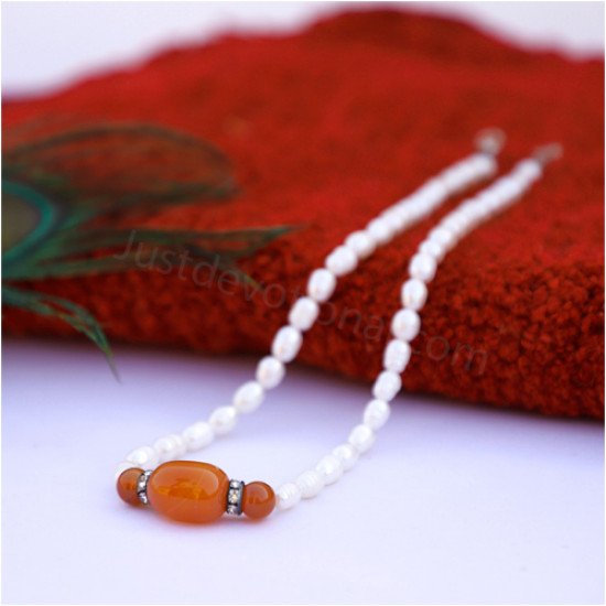 Real Pearl Mala Oval Beads For Neck